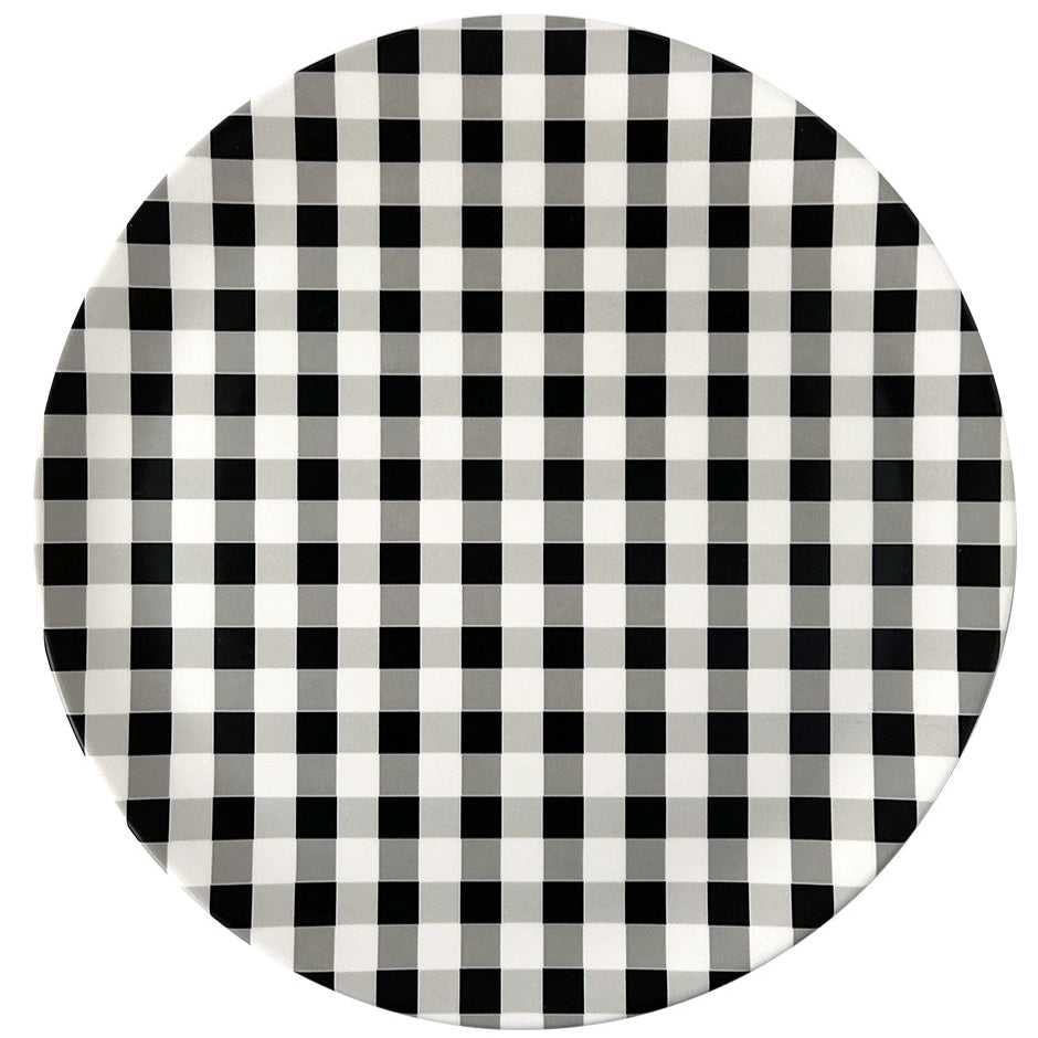 Bamboo Dinner Plate - Gingham Plate