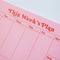 Weekly Planner Pad - Pink & Red