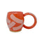 Coral Mug with Pink Shapes