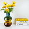 Bubble Flip Vase Medium Blue and Yellow