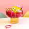 Tip Top Bowl Small - Pink and Yellow