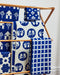 Navy Pattern Bath Towel - Bouquet