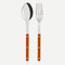 orange serving set