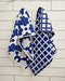 Navy Pattern Hand Towel - Raspberry