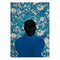 print of a black woman in blue