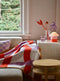 Knit Throw - Color Weave - Bright Red