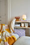 Knit Throw - Squiggle Stripe - Ochre