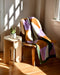 Knit Throw - Squiggle Stripe - Pine
