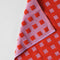 Double sided red lilac tea towel