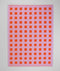 Red and Lilac Tea Towel Geometric Design