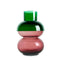 Bubble Flip Vase Medium - Green and Pink