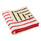 House Stripe Towel Stucco folded