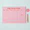 Weekly Planner Pad - Pink & Red