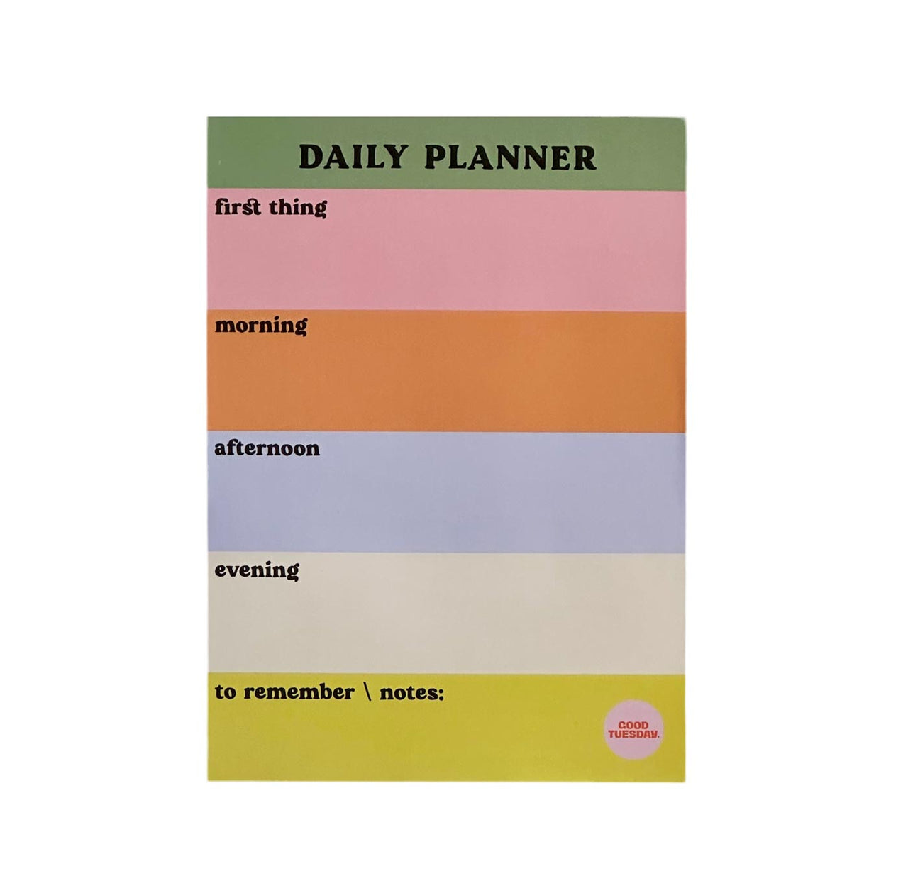 Daily Planner Pad | Rainbow Colorblock