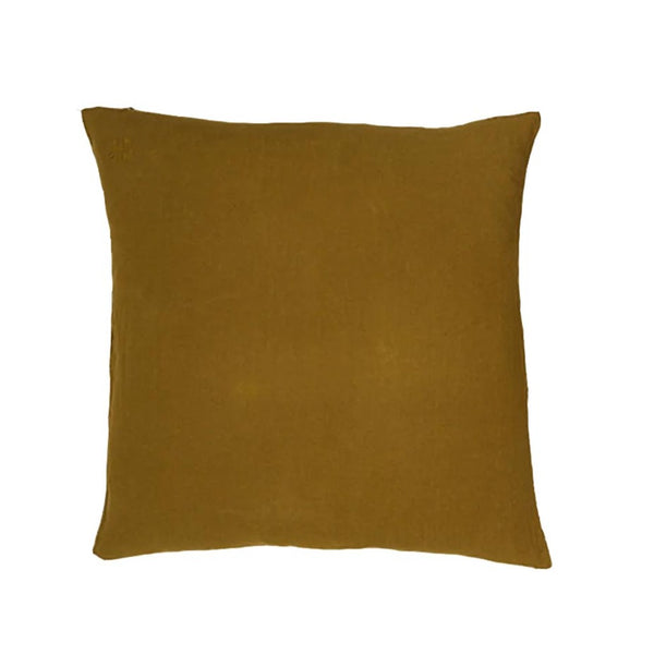 Simple Square Linen Pillow Bronze