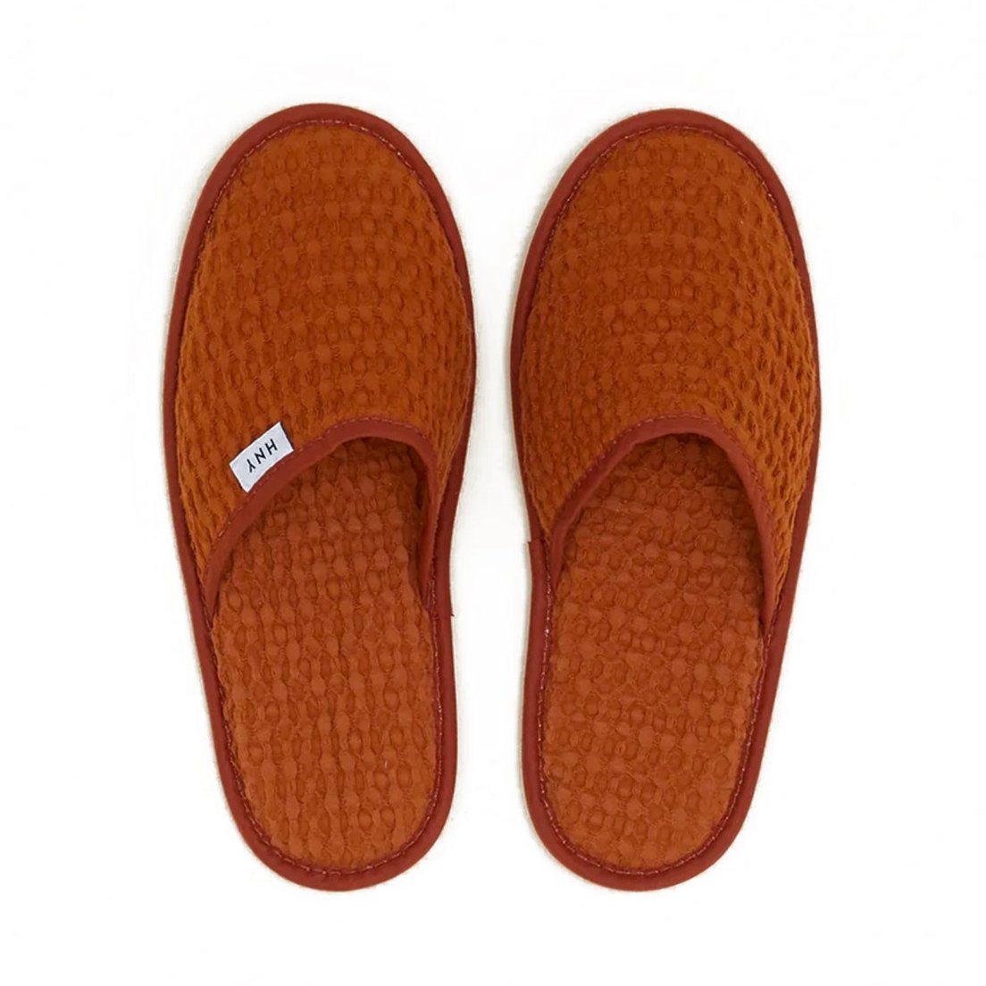 Simple Waffle Slippers - Terracotta