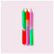 Neon Tapered Candle Set - Surfing Bondi