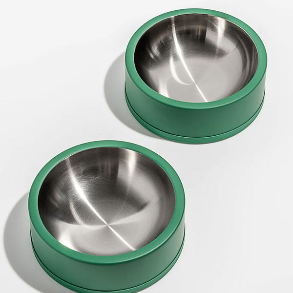 Non-Skid Stainless Steel Pet Bowl-Spruce