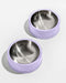 Non-Skid Stainless Steel Pet Bowl- Lilac