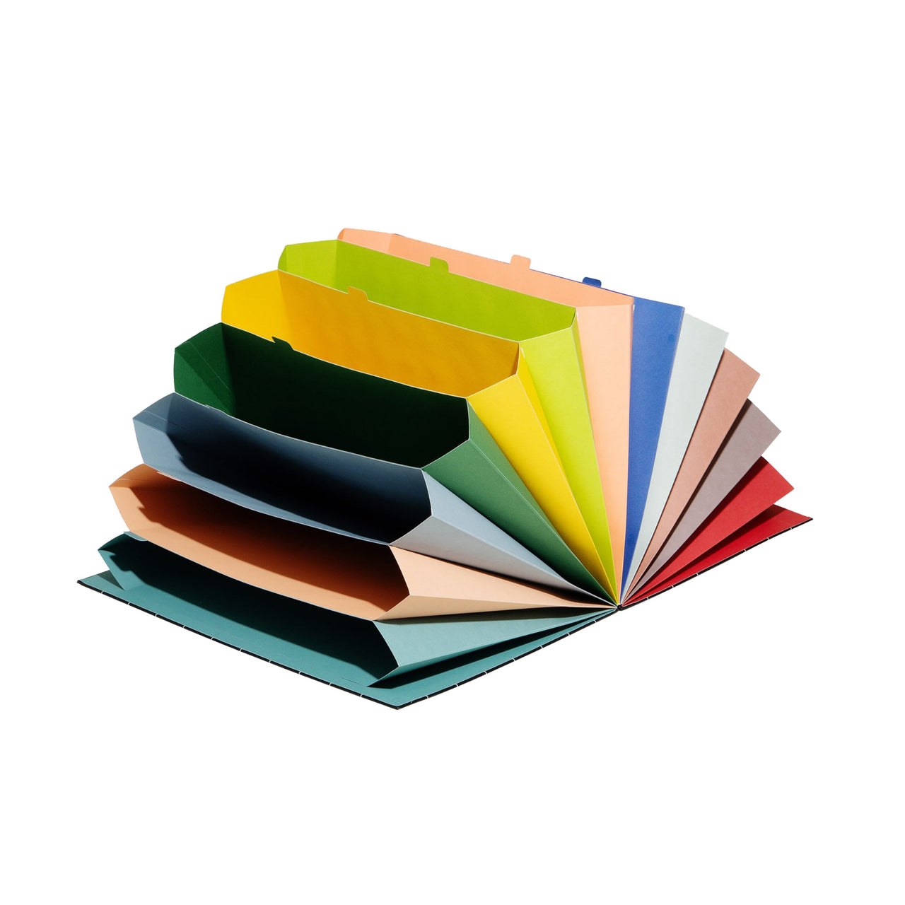 colorful office rainbow storage organize