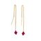 Diamond Drop Threader Earrings