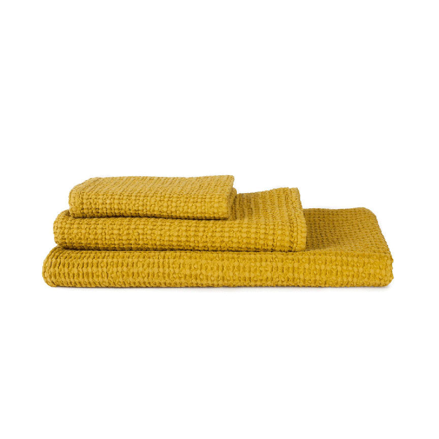 Simple Waffle Towels - Mustard