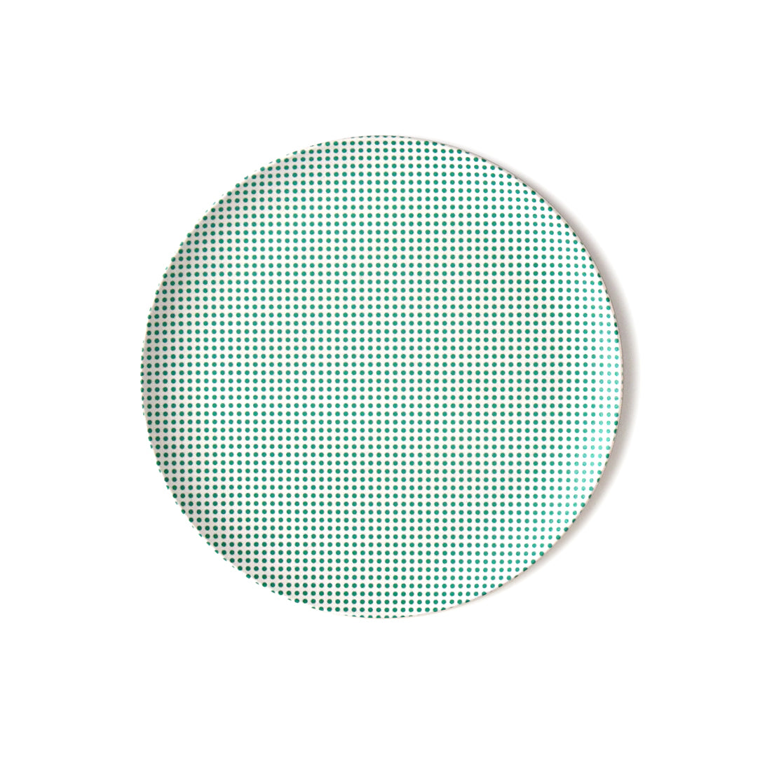 Bamboo Side Plate - Pop Dot Green