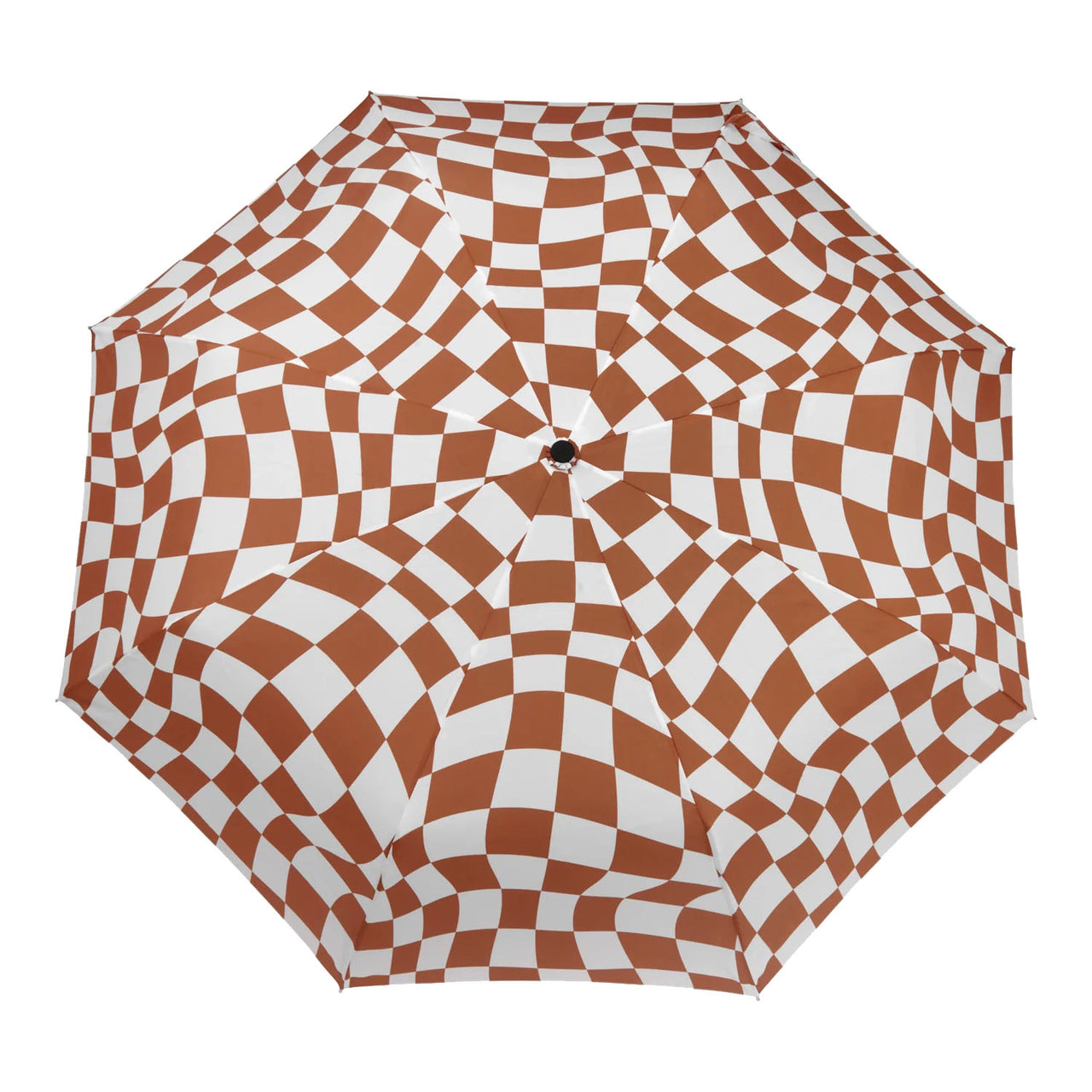 Compact Eco-Friendly Umbrella - Peanut Butter Checkers