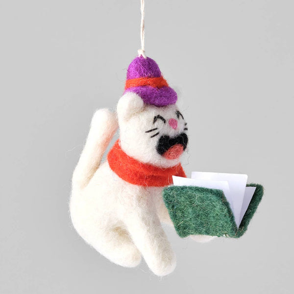 Ornaments - Felt Cat - Dickens
