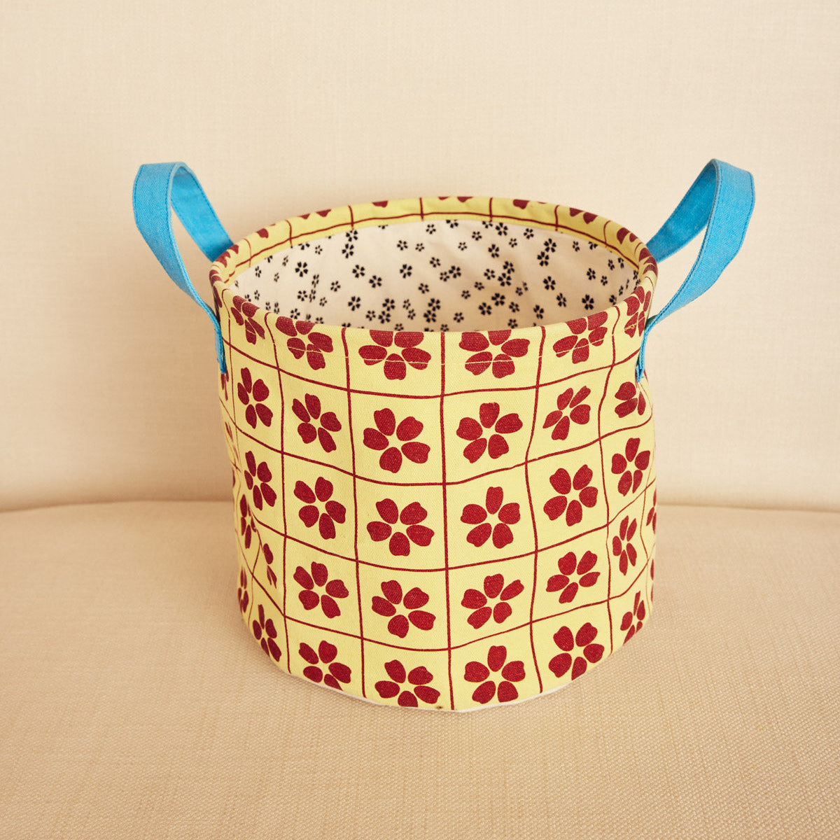 Canvas Storage Bin - Hibiscus