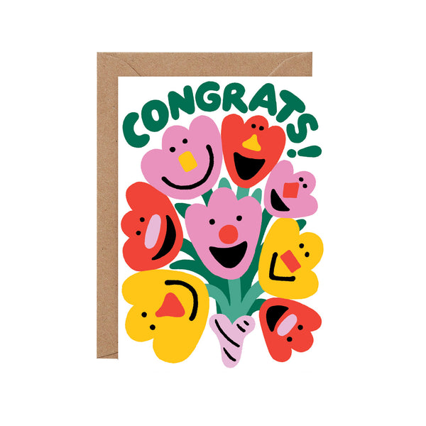 Card - Congrats Flowers