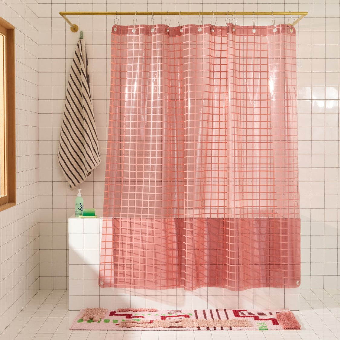 Sun Shower Curtain - 2 x 2 Rose