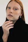 Double Orb Silver Earrings