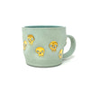 Skull Mug - Blue with Gold