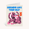 Card - Sending Love Pink Tiger