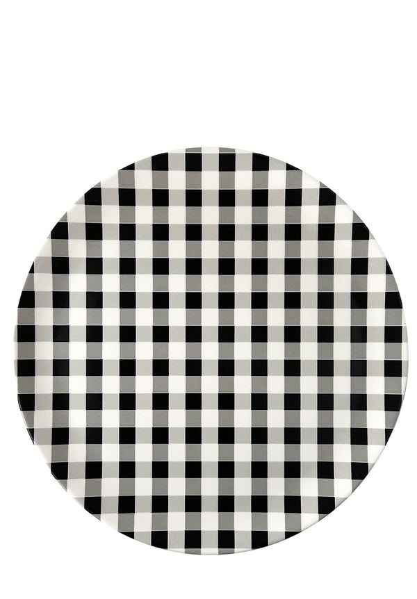 Bamboo Dinner Plate - Gingham Plate