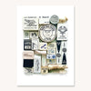 Postcard - Eraser Arrangement No. 6