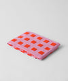 Tea Towel Squares Red & Lilac