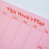 Weekly Planner Pad - Pink & Red