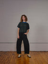 Wiggle Stripe Short Sleeve Sweater Tee - Calathea