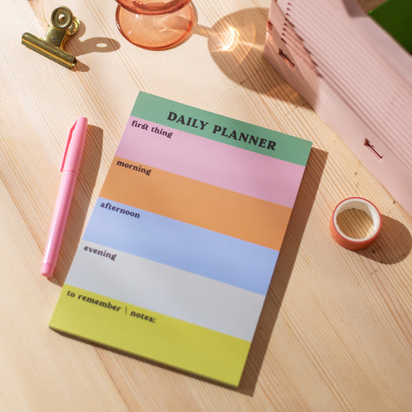 Daily Planner Pad | Rainbow Colorblock