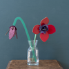 3D Small Everlasting Flower - Red Anemone