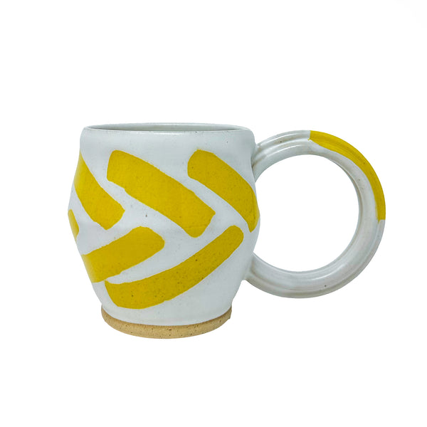 Alabaster Mug with Sundrop Shapes