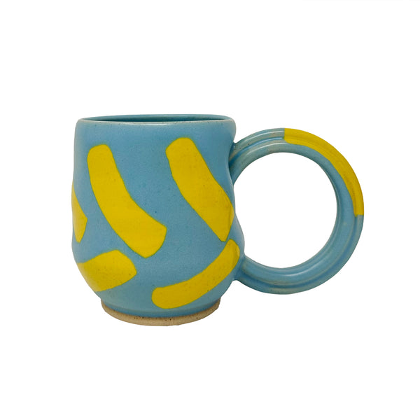 Baby Blue Mug with Sundrop Shapes