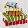 Bird Stripe Washcloth - Heron