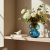 Bubble Flip Vase Large Blue and Yellow
