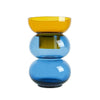 Bubble Flip Vase Large Blue and Yellow