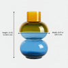 Bubble Flip Vase Large Blue and Yellow
