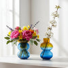 Bubble Flip Vase Large Blue and Yellow