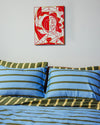 Sateen Duvet - Cornflower Stripe